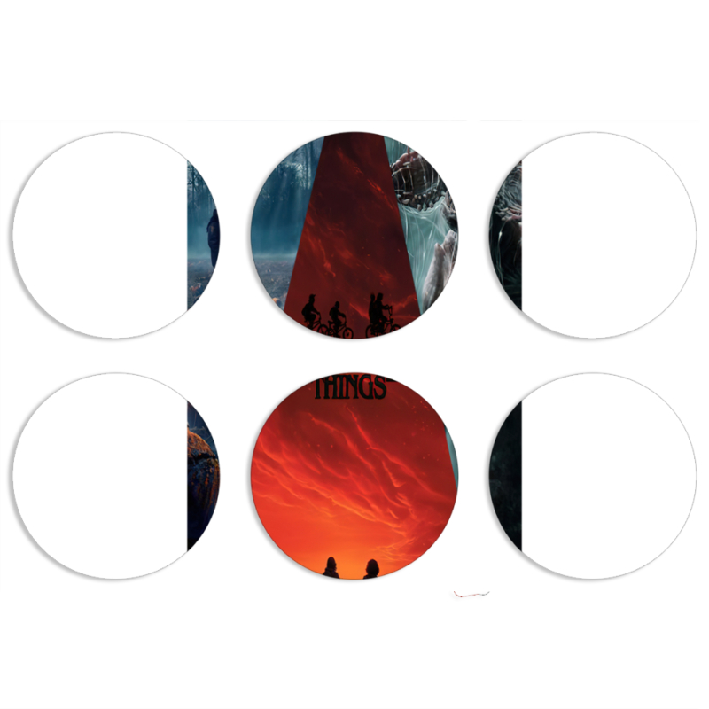 Магнитные фотопазлы круги d55 набор 6 штук Дивні дива