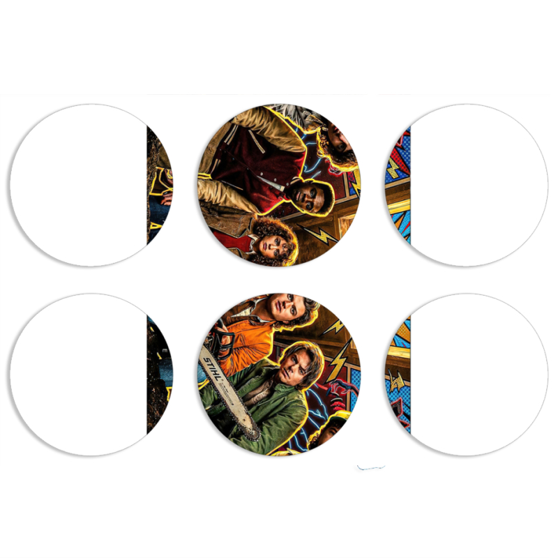 Магнитные фотопазлы круги d55 набор 6 штук 