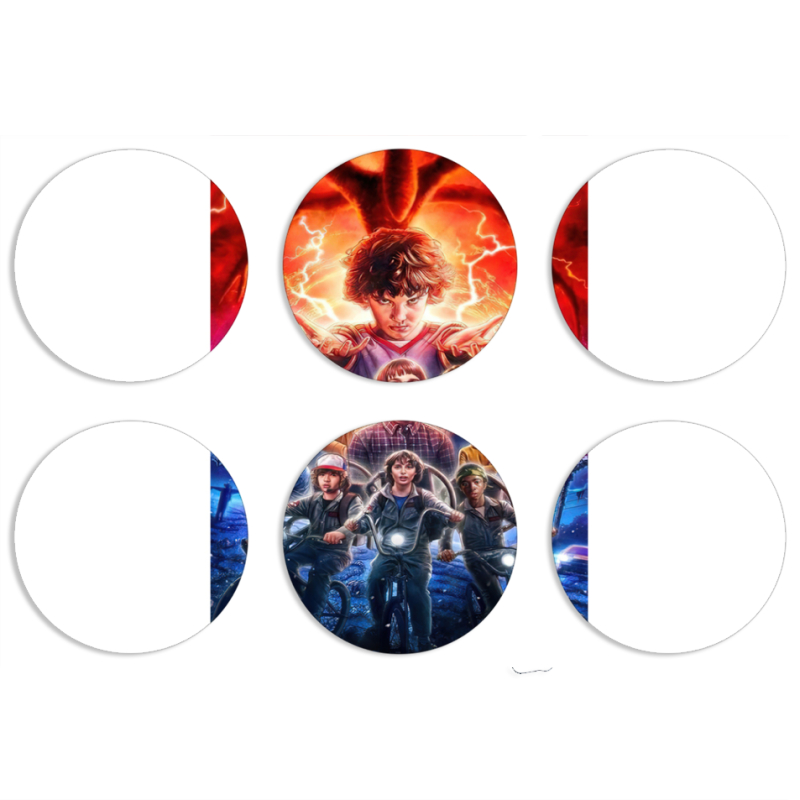 Магнитные фотопазлы круги d55 набор 6 штук 