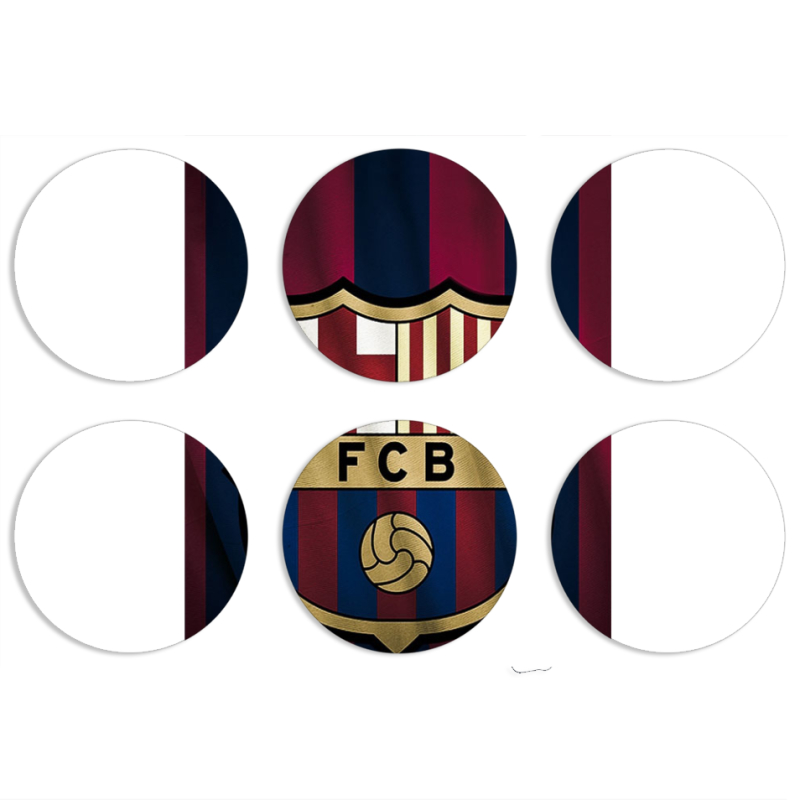 Магнитные фотопазлы круги d55 набор 6 штук 