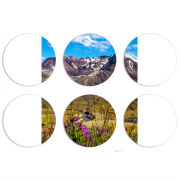 Магнитные фотопазлы круги d55 набор 6 штук 