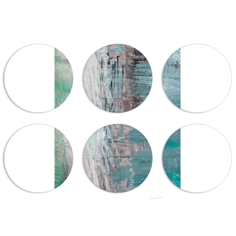 Магнитные фотопазлы круги d55 набор 6 штук 