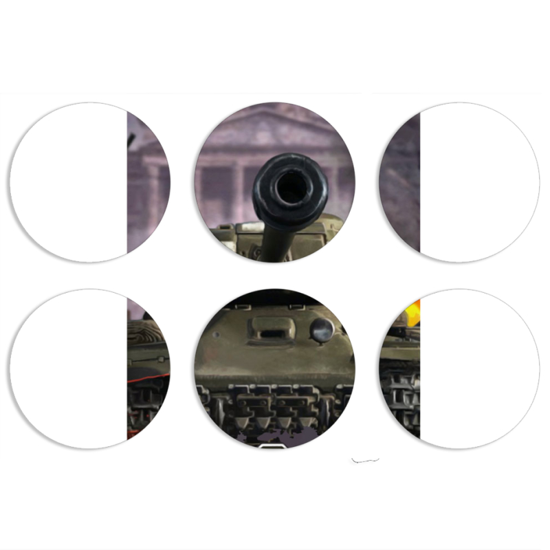 Магнитные фотопазлы круги d55 набор 6 штук 