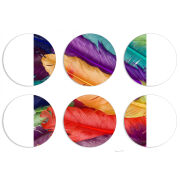 Магнитные фотопазлы круги d55 набор 6 штук Colour Joy