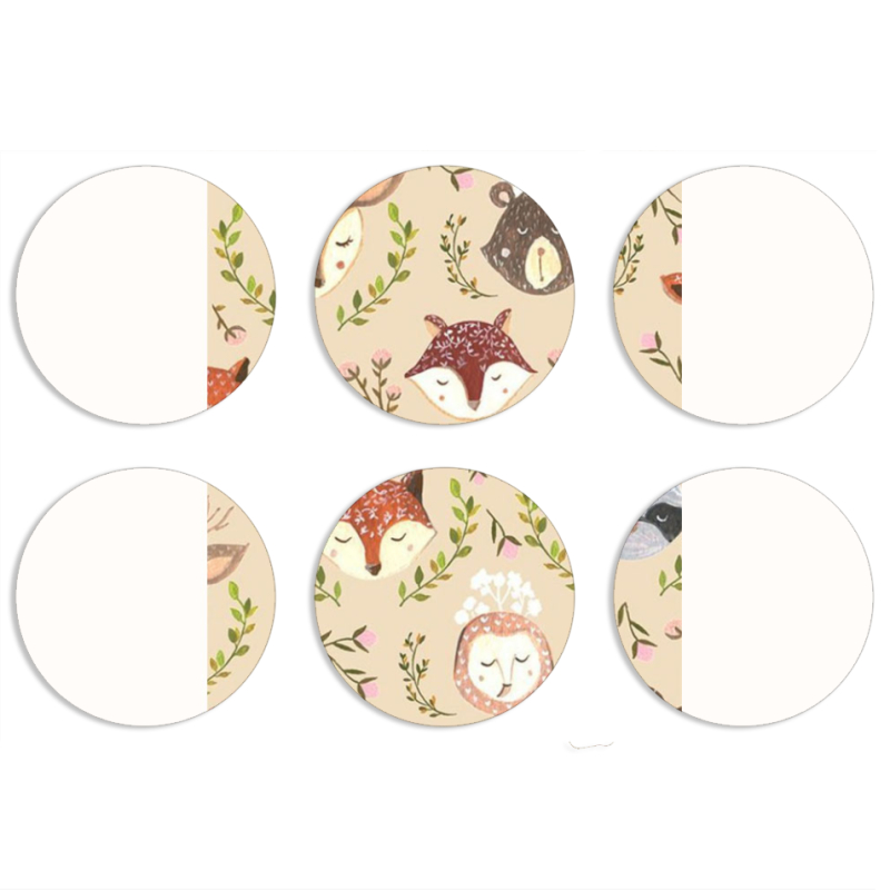 Магнитные фотопазлы круги d55 набор 6 штук 