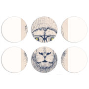 Магнитные фотопазлы круги d55 набор 6 штук 