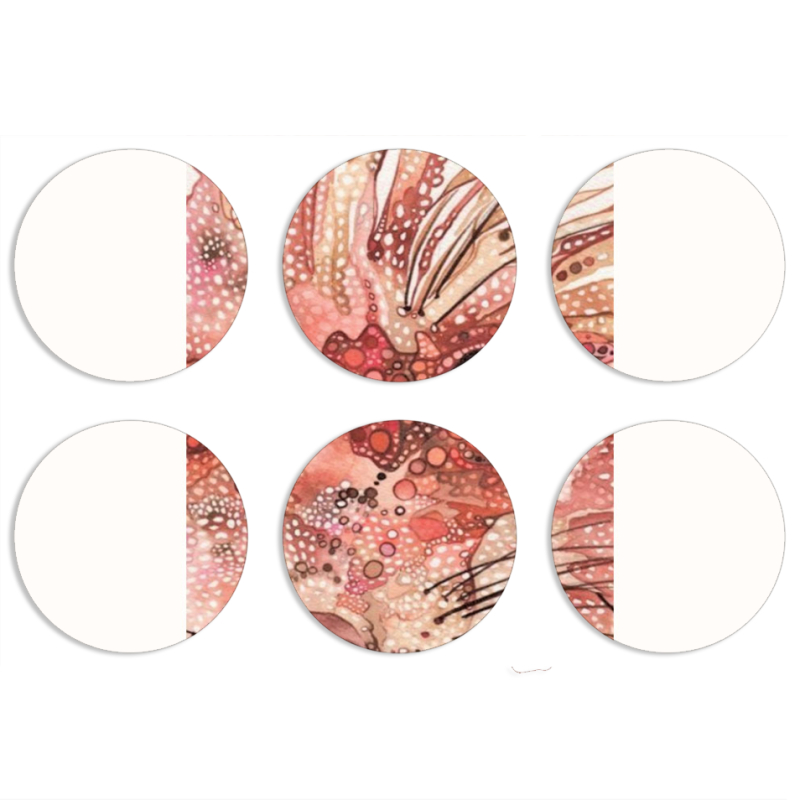 Магнитные фотопазлы круги d55 набор 6 штук 