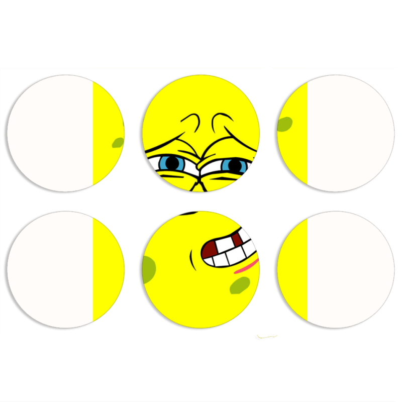 Магнитные фотопазлы круги d55 набор 6 штук 