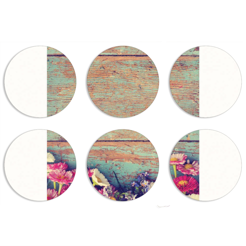 Магнитные фотопазлы круги d55 набор 6 штук 