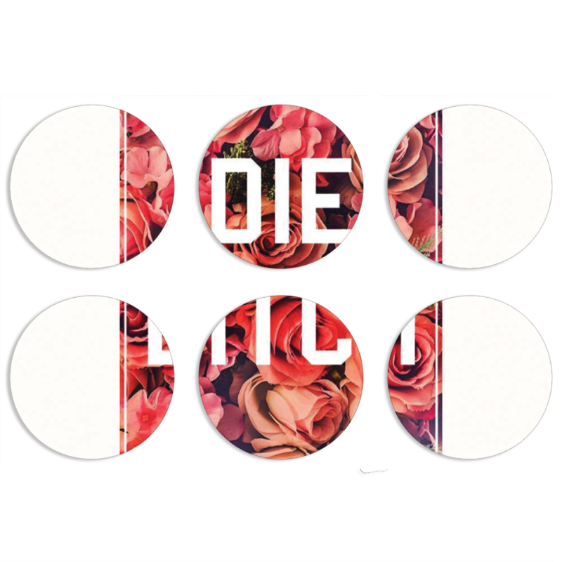 Магнитные фотопазлы круги d55 набор 6 штук 