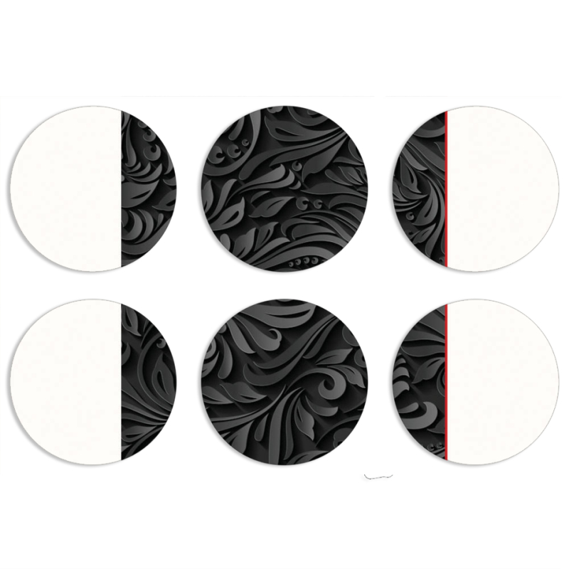 Магнитные фотопазлы круги d55 набор 6 штук 