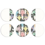 Магнитные фотопазлы круги d55 набор 6 штук 