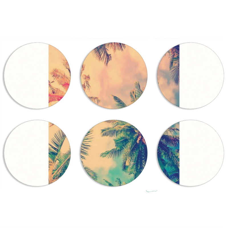 Магнитные фотопазлы круги d55 набор 6 штук 