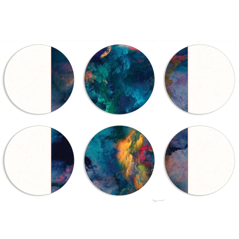 Магнитные фотопазлы круги d55 набор 6 штук 