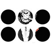 Магнитные фотопазлы круги d55 набор 6 штук Monkey Don