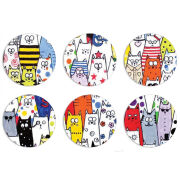 Магнитные фотопазлы круги d55 набор 6 штук 