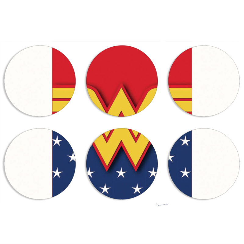 Магнитные фотопазлы круги d55 набор 6 штук 