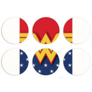 Магнитные фотопазлы круги d55 набор 6 штук 