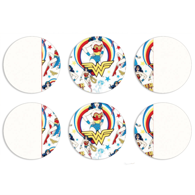 Магнитные фотопазлы круги d55 набор 6 штук 