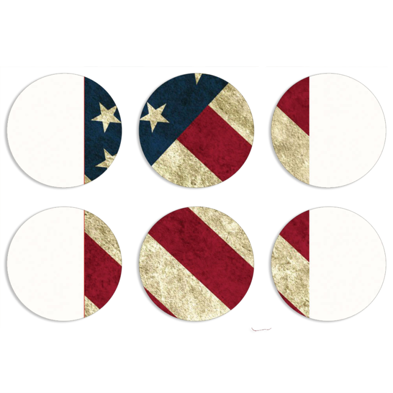 Магнитные фотопазлы круги d55 набор 6 штук USA