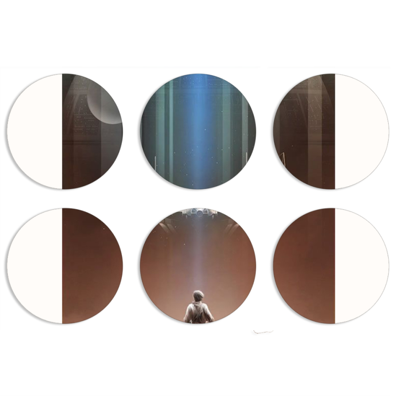 Магнитные фотопазлы круги d55 набор 6 штук 