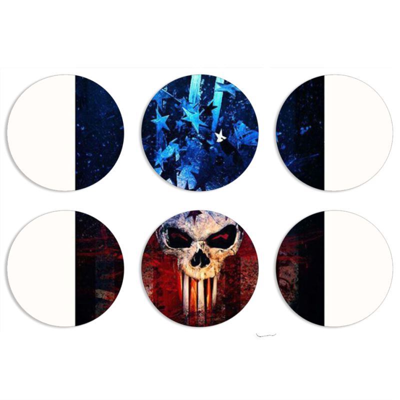 Магнитные фотопазлы круги d55 набор 6 штук 