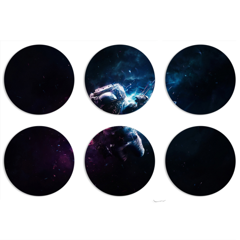 Магнитные фотопазлы круги d55 набор 6 штук 