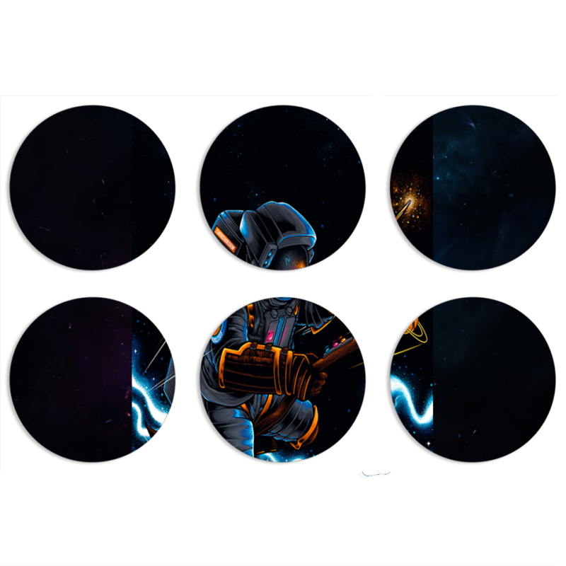 Магнитные фотопазлы круги d55 набор 6 штук 