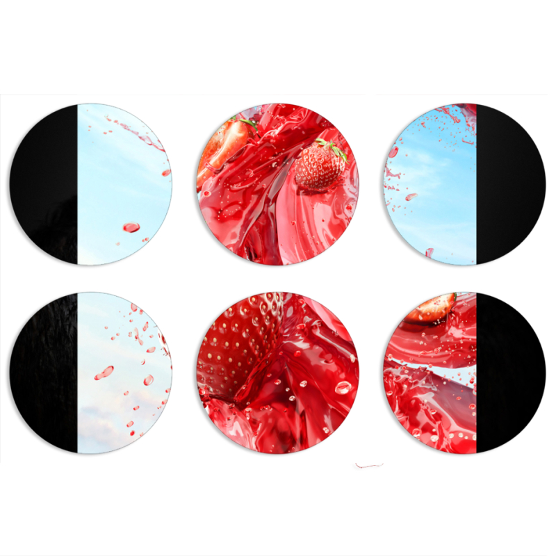 Магнитные фотопазлы круги d55 набор 6 штук 