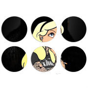 Магнитные фотопазлы круги d55 набор 6 штук 