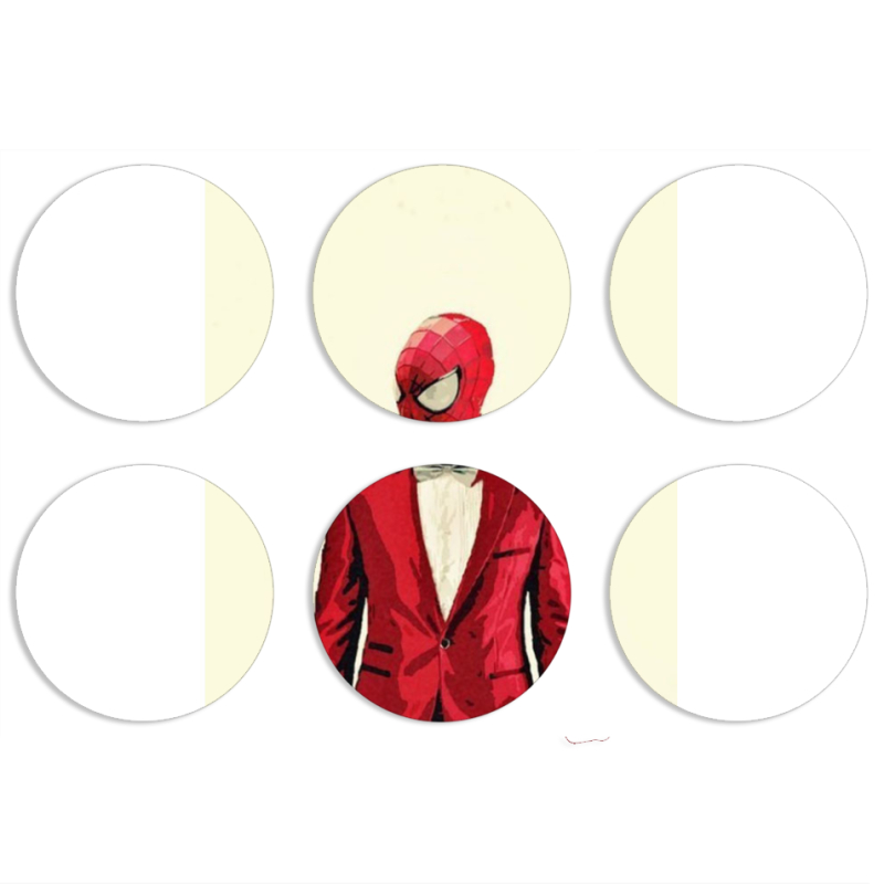 Магнитные фотопазлы круги d55 набор 6 штук 