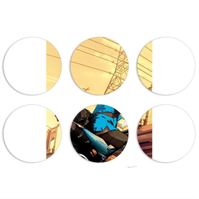 Магнитные фотопазлы круги d55 набор 6 штук 