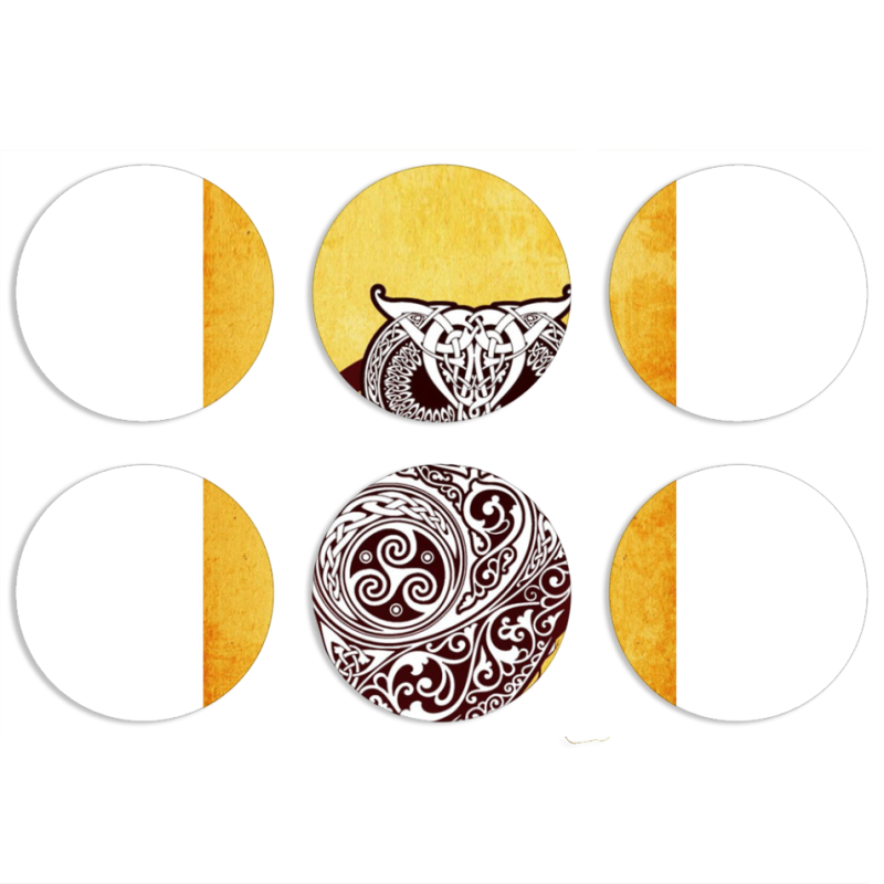 Магнитные фотопазлы круги d55 набор 6 штук 