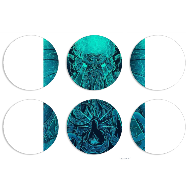 Магнитные фотопазлы круги d55 набор 6 штук 