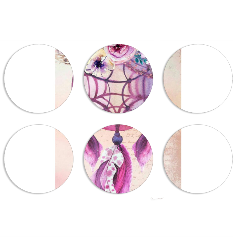 Магнитные фотопазлы круги d55 набор 6 штук 