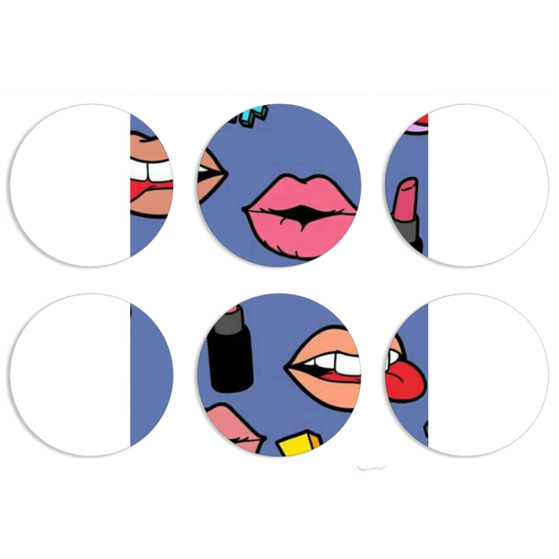 Магнитные фотопазлы круги d55 набор 6 штук 