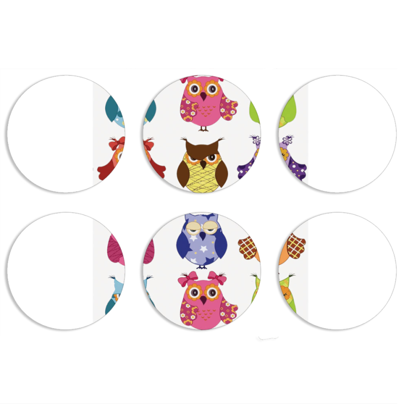 Магнитные фотопазлы круги d55 набор 6 штук 