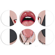 Магнитные фотопазлы круги d55 набор 6 штук 