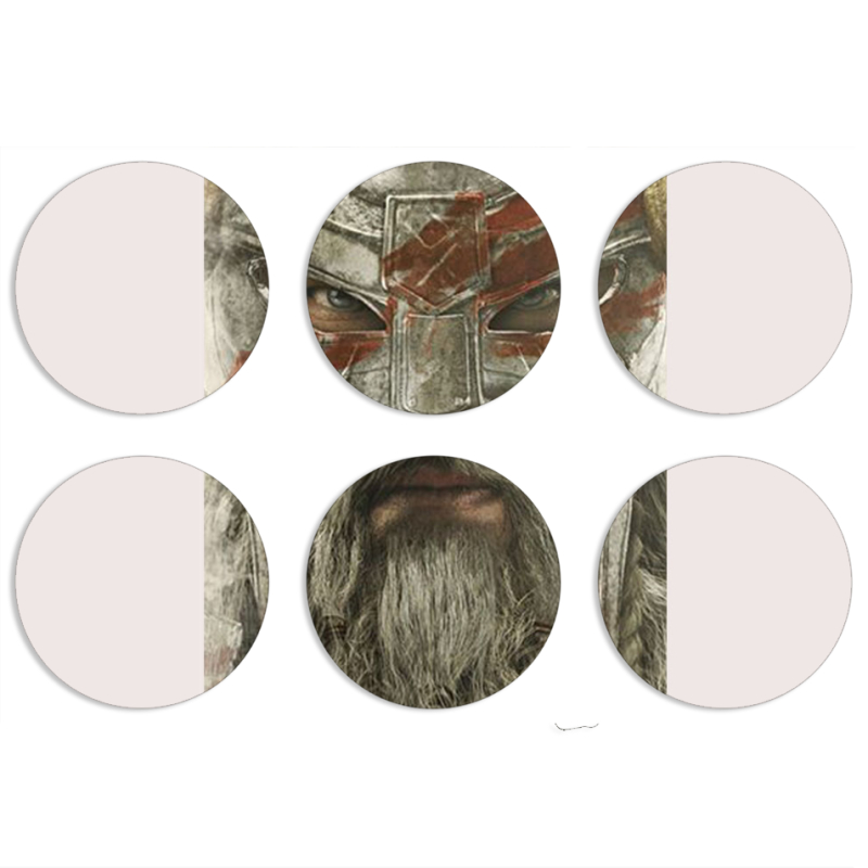 Магнитные фотопазлы круги d55 набор 6 штук 