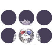 Магнитные фотопазлы круги d55 набор 6 штук 