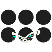 Магнитные фотопазлы круги d55 набор 6 штук 