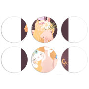 Магнитные фотопазлы круги d55 набор 6 штук 