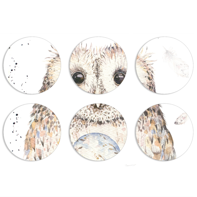 Магнитные фотопазлы круги d55 набор 6 штук 