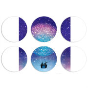 Магнитные фотопазлы круги d55 набор 6 штук 