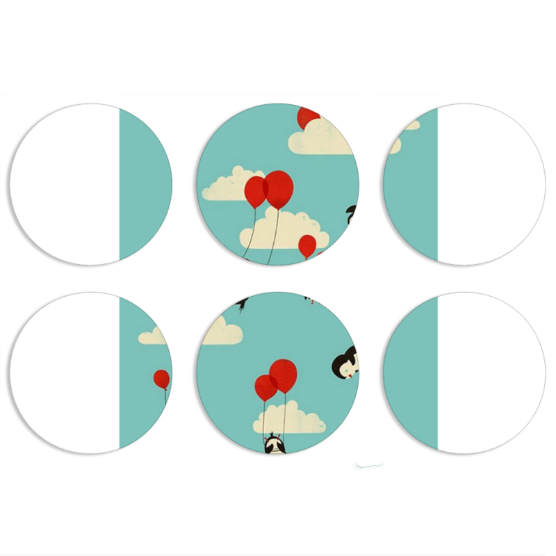 Магнитные фотопазлы круги d55 набор 6 штук 