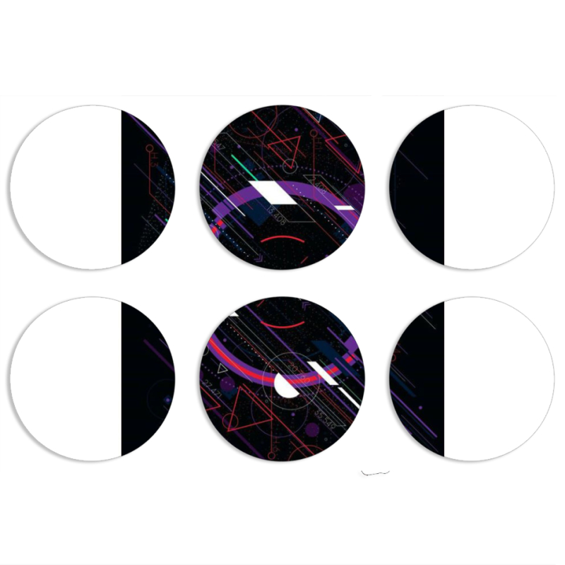 Магнитные фотопазлы круги d55 набор 6 штук 