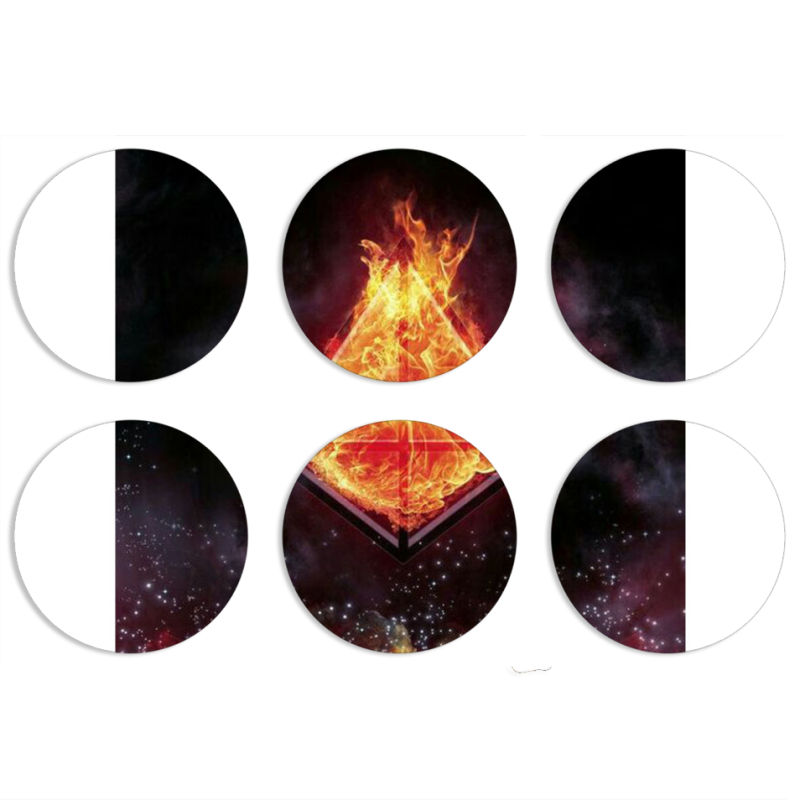 Магнитные фотопазлы круги d55 набор 6 штук 