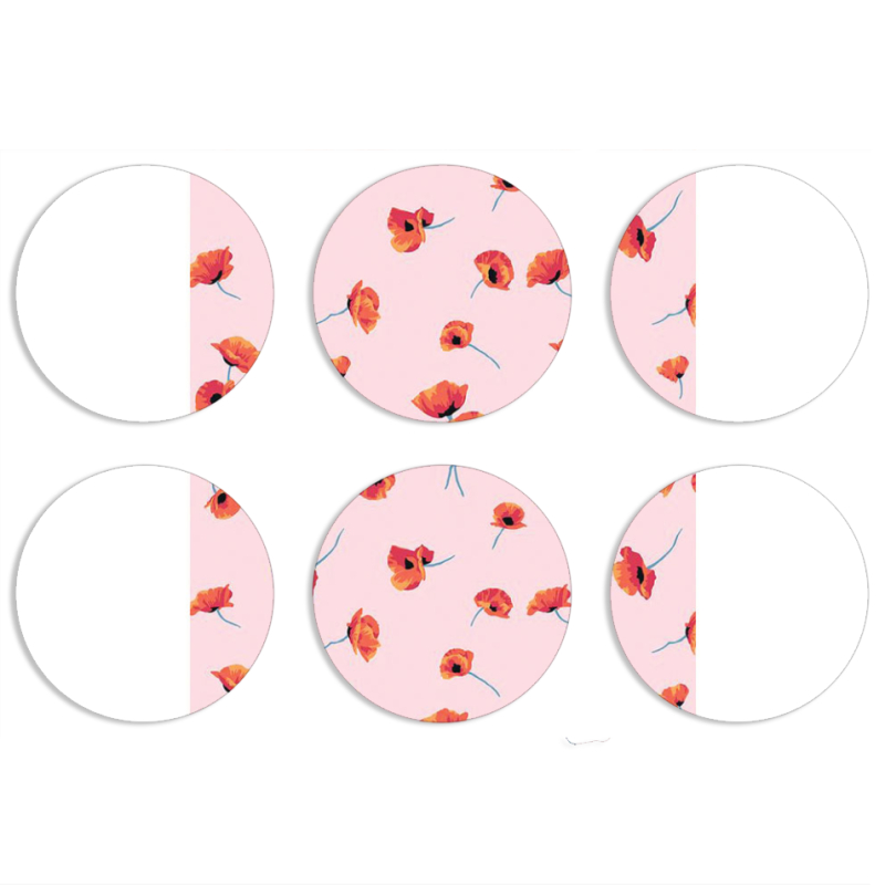 Магнитные фотопазлы круги d55 набор 6 штук 