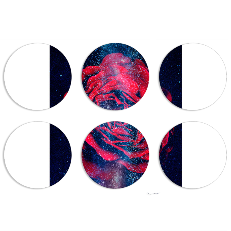 Магнитные фотопазлы круги d55 набор 6 штук 