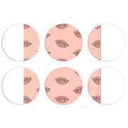 Магнитные фотопазлы круги d55 набор 6 штук 